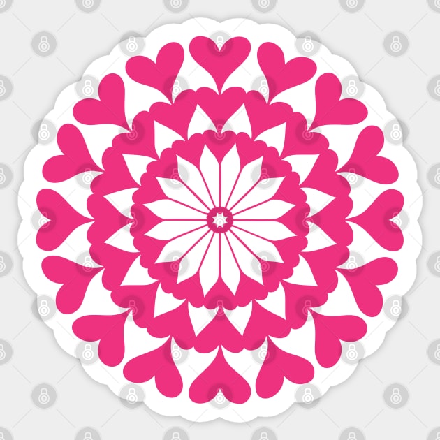 Mandala Hearts Sticker by Cds Design Store